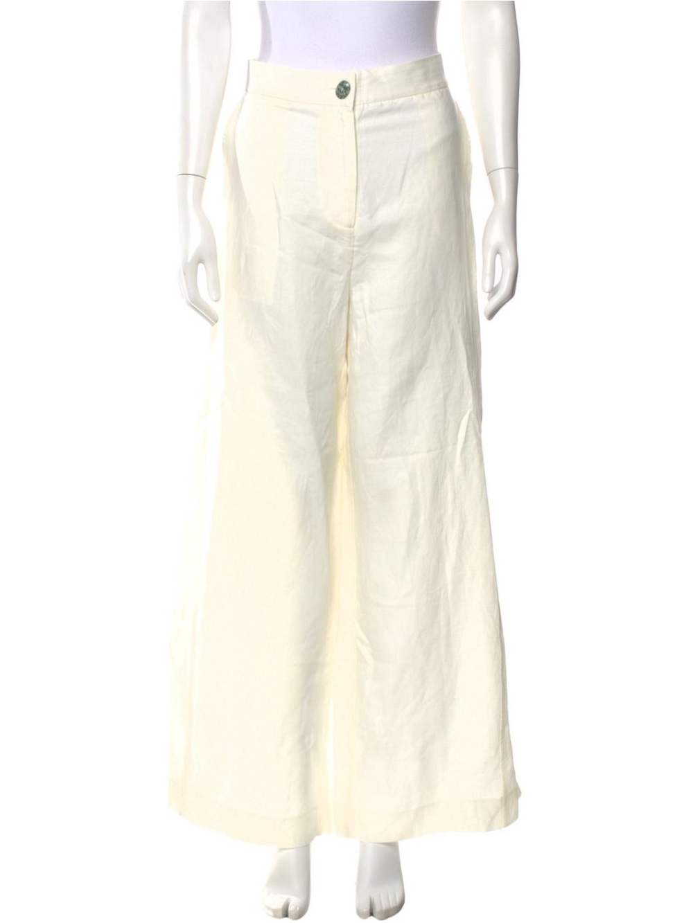 Cult Gaia Wide-Leg White Trousers